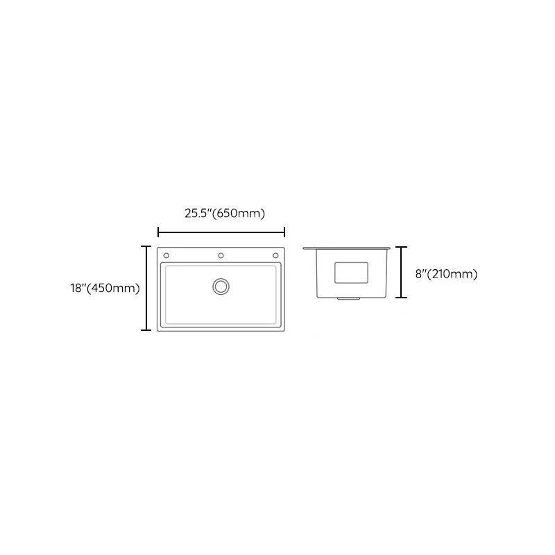 Corrosion Resistant Kitchen Sink Stainless Steel Modern Style Kitchen Sink -Bathlova