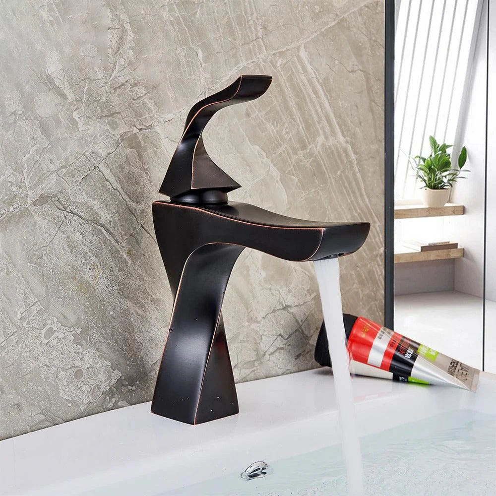 Creative Basin Tap Bronze Black Bathroom Deck Mounted Cold Hot Tap -Bathlova