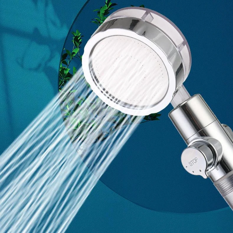 Creative Metal Shower Head Adjustable Water Flow Round Handheld Shower Head -Bathlova