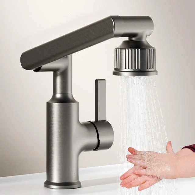 Cross Handles Vessel Sink Tap Swivel Spout Sink Bathroom Tap -Bathlova