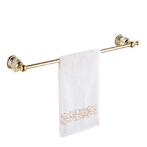 Crystal Design Towel Holder Bar Bathroom Accessories -Bathlova