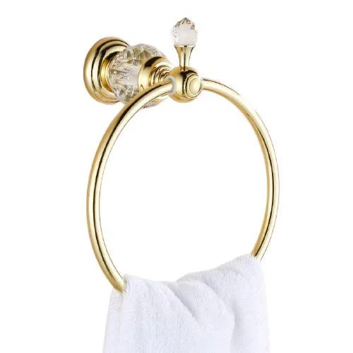 Crystal Towel Ring Bathroom Accessory -Bathlova