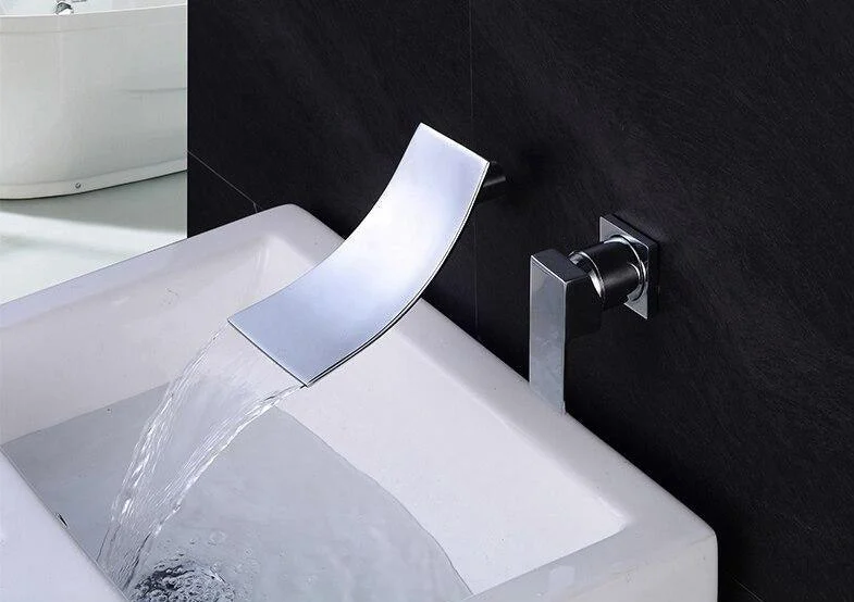 Curved Waterfall Wall Mounted Tap -Bathlova