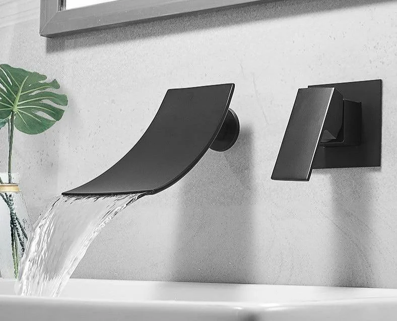 Curved Waterfall Wall Mounted Tap -Bathlova