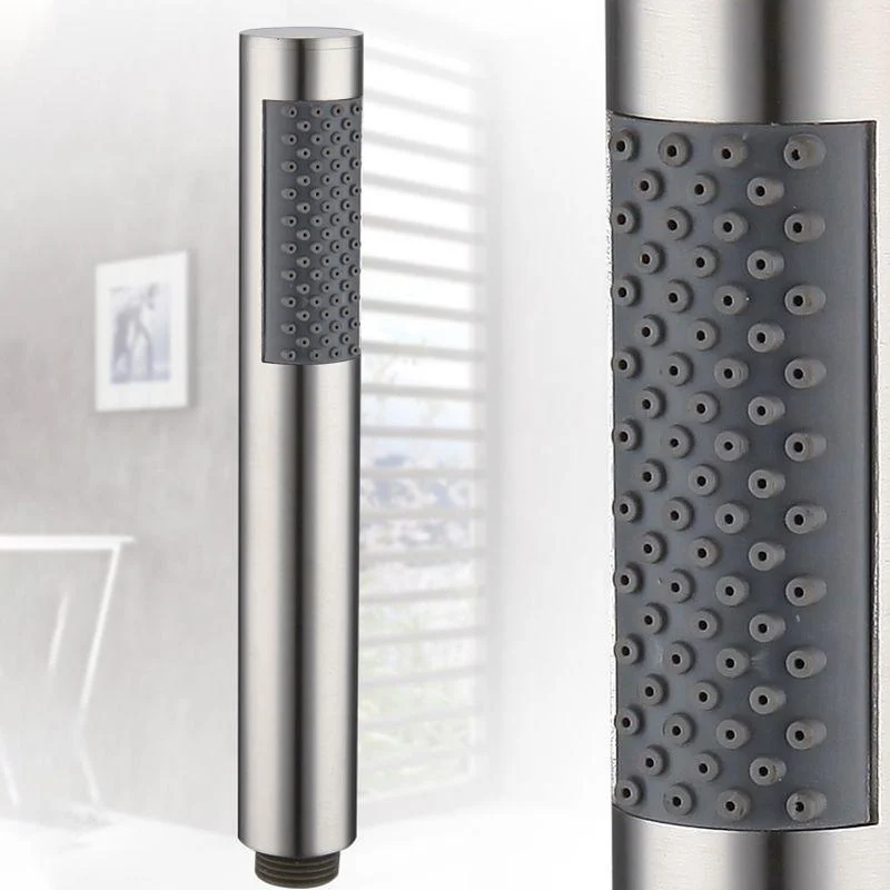 Cylindrical Hand Shower with Self-Cleaning Stainless Steel Wall-Mount Showerhead -Bathlova