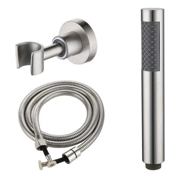 Cylindrical Hand Shower with Self-Cleaning Stainless Steel Wall-Mount Showerhead -Bathlova