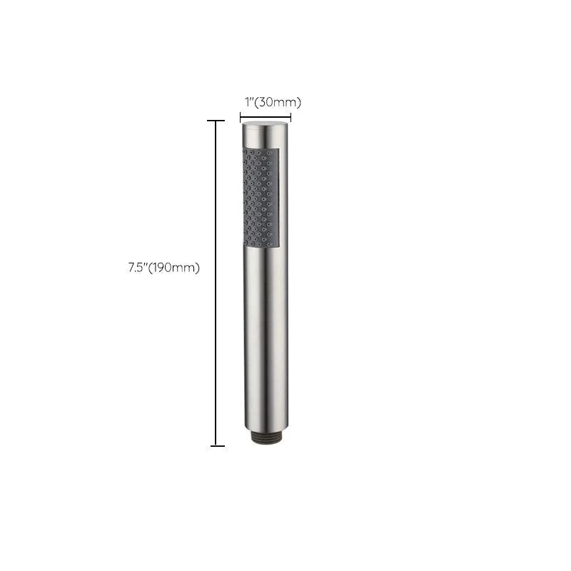 Cylindrical Hand Shower with Self-Cleaning Stainless Steel Wall-Mount Showerhead -Bathlova