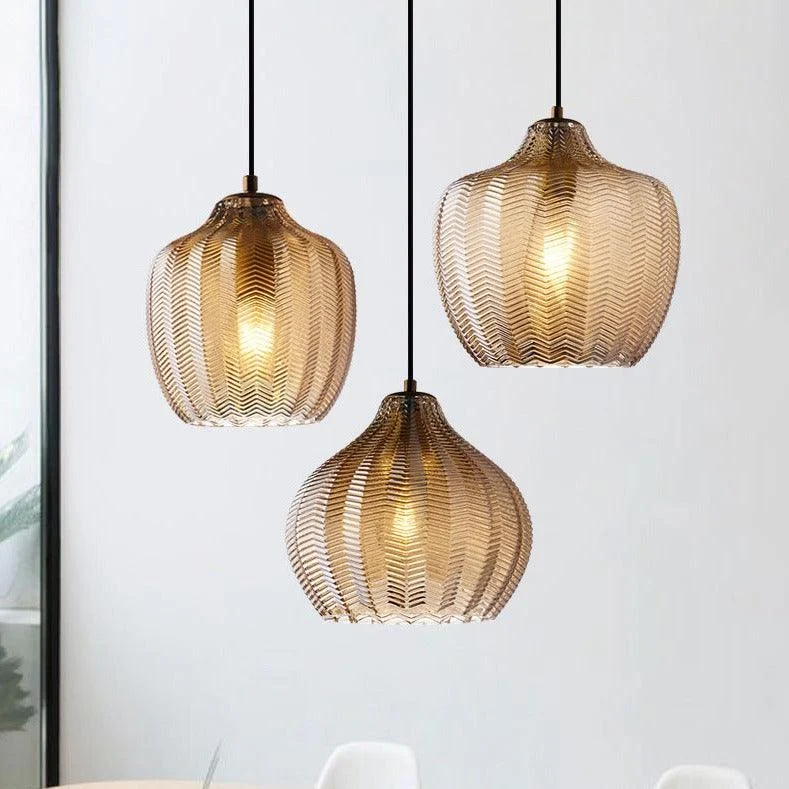 Danae - Textured Glass Pendant Lights -Bathlova