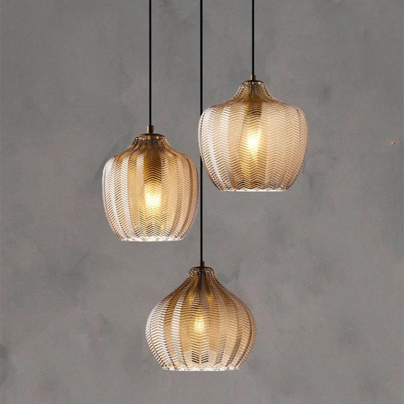 Danae - Textured Glass Pendant Lights -Bathlova