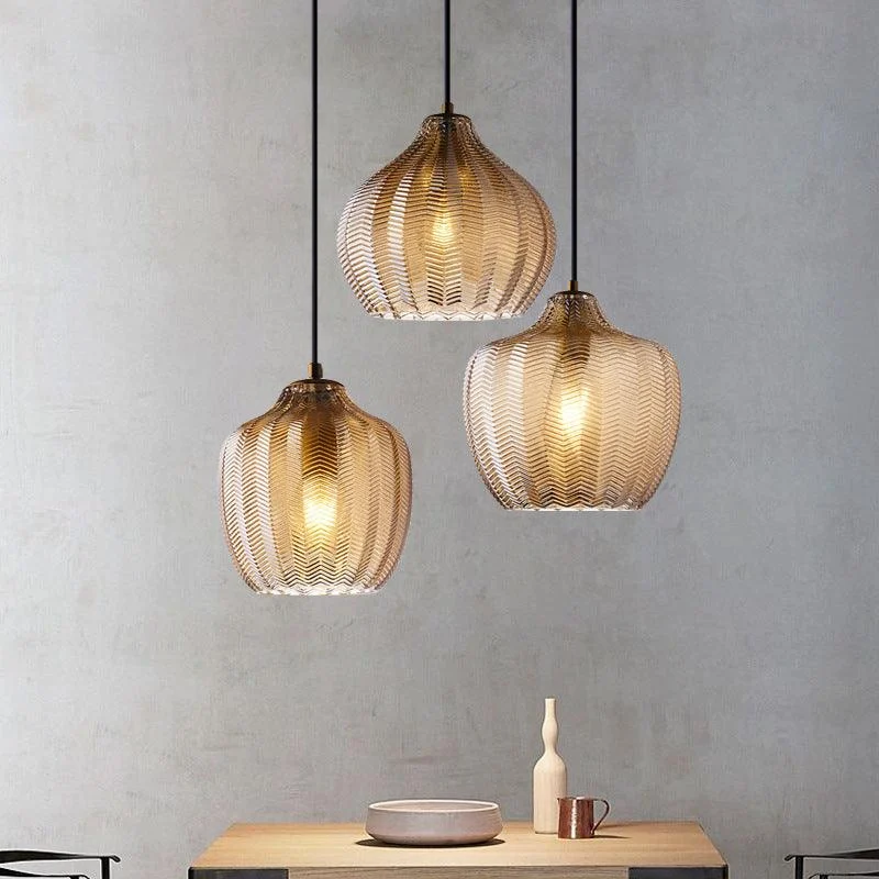 Danae - Textured Glass Pendant Lights -Bathlova