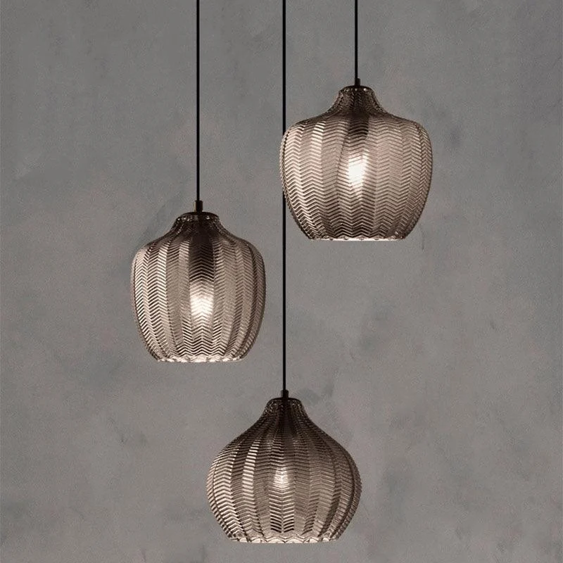 Danae - Textured Glass Pendant Lights -Bathlova