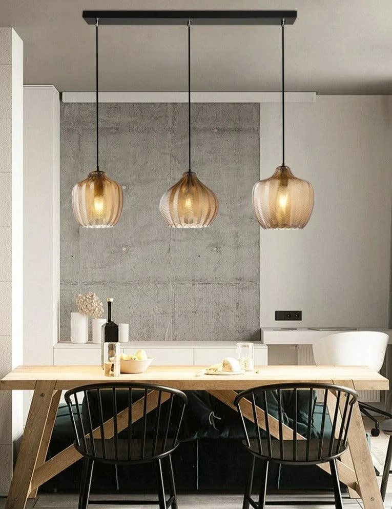 Danae - Textured Glass Pendant Lights -Bathlova