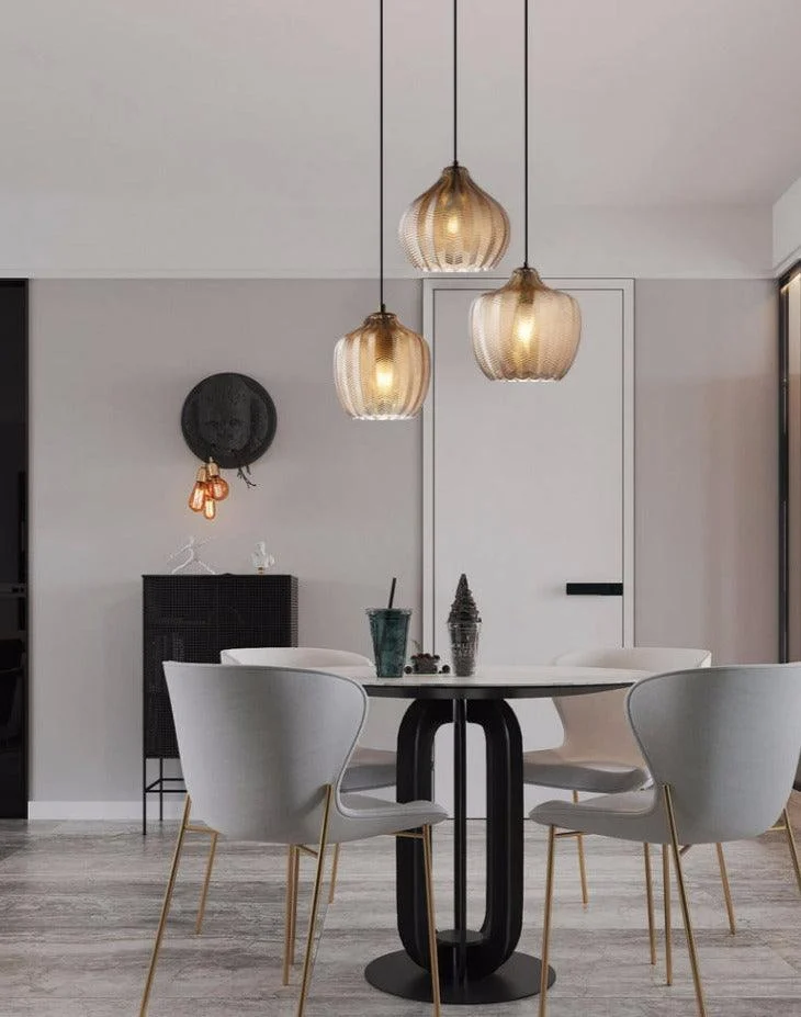 Danae - Textured Glass Pendant Lights -Bathlova