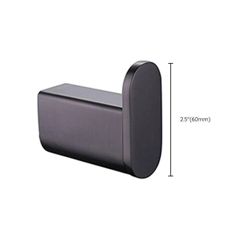 Dark Gray Modern Bathroom Accessory Set Steel Bathroom Accessory Kit -Bathlova