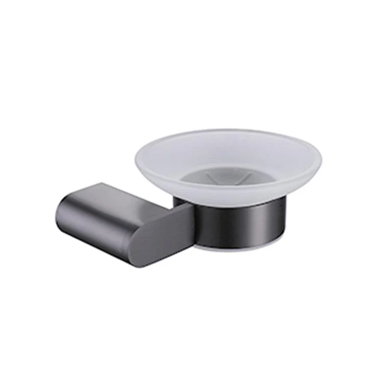 Dark Gray Modern Bathroom Accessory Set Steel Bathroom Accessory Kit -Bathlova