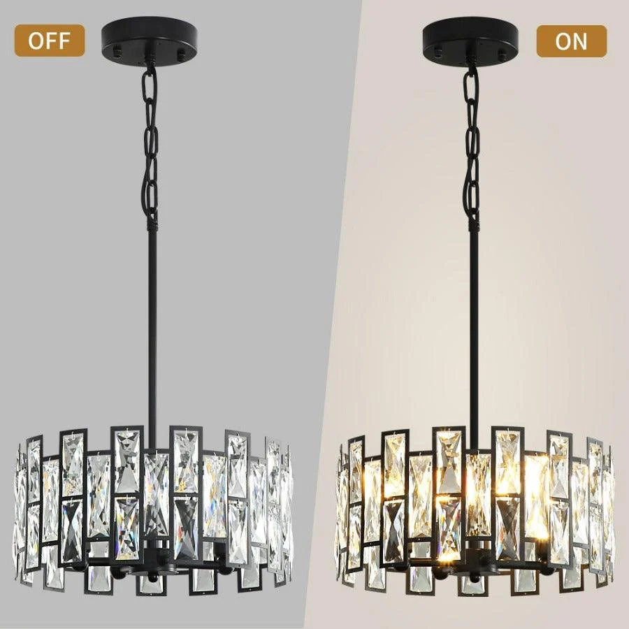 Deacon - Modern Glass Crystal Chandelier -Bathlova