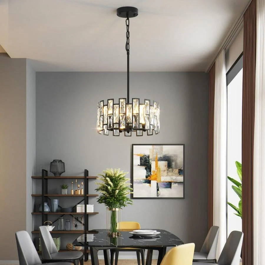 Deacon - Modern Glass Crystal Chandelier -Bathlova