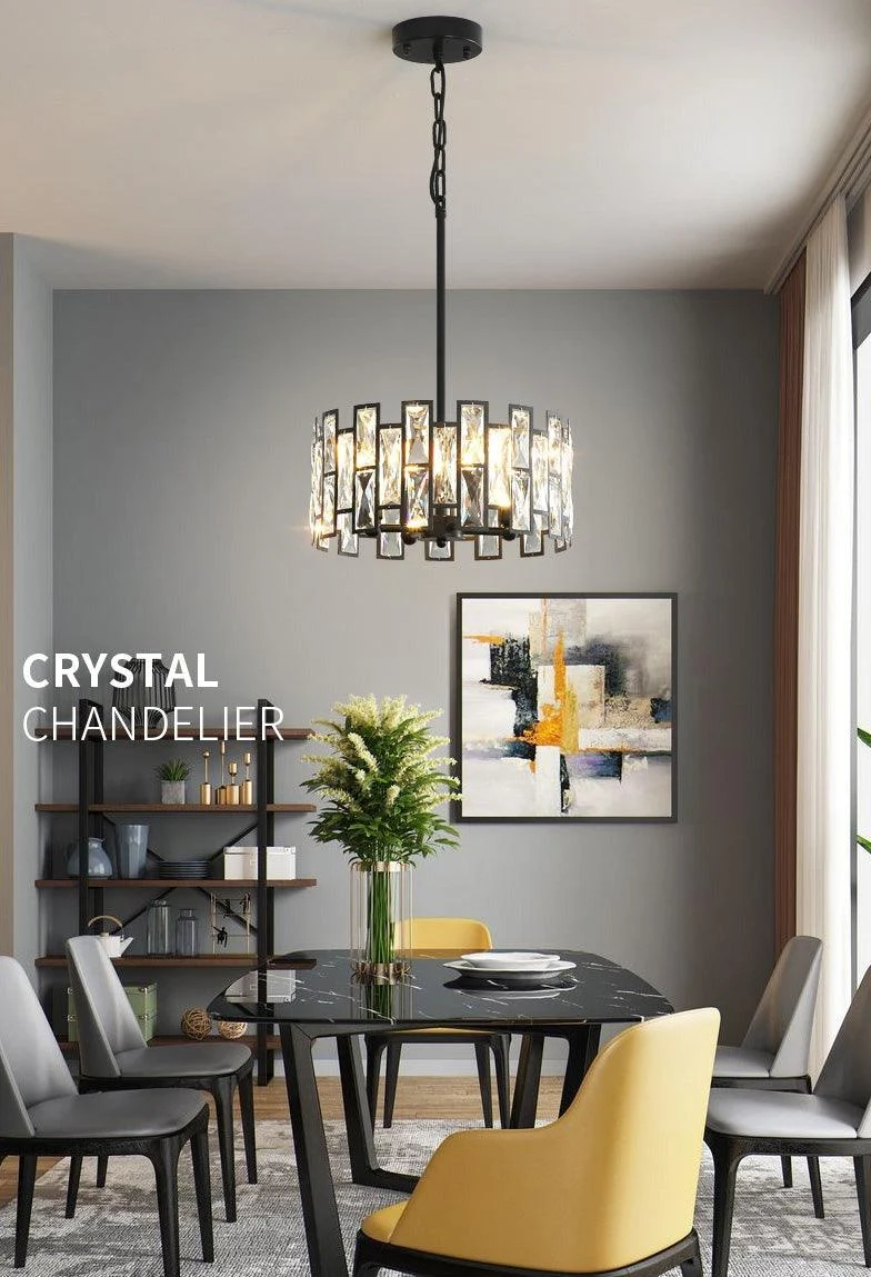 Deacon - Modern Glass Crystal Chandelier -Bathlova