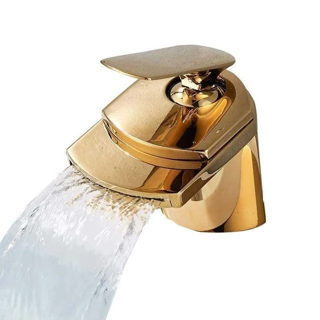 Deck Mount Waterfall Spout Basin Tap -Bathlova