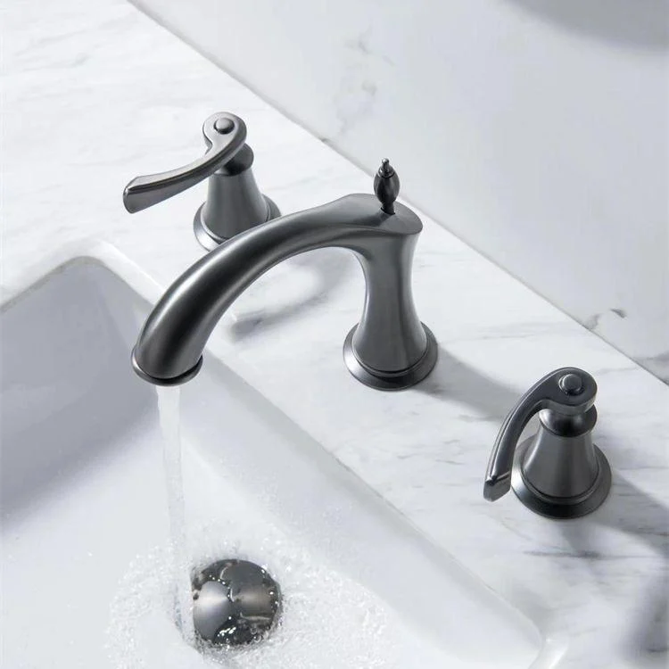 Deck Mounted Bathroom Tap Modern Low Arc Roman Tub Tap Trim -Bathlova