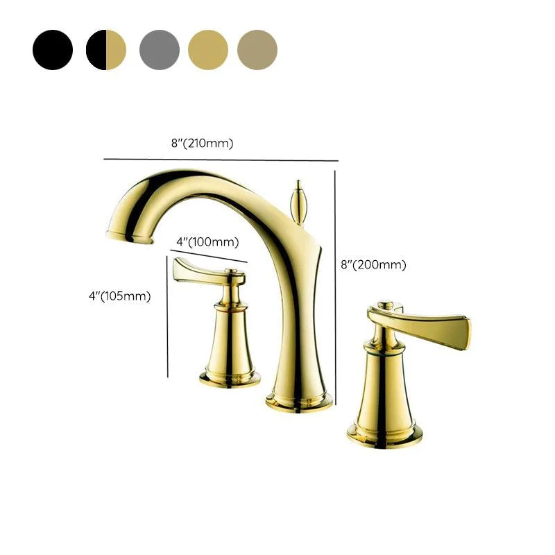 Deck Mounted Bathroom Tap Modern Low Arc Roman Tub Tap Trim -Bathlova