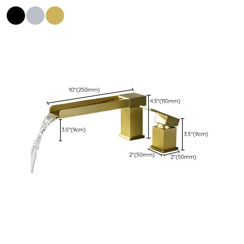 Deck Mounted Bathroom Tap Modern Style Copper Bathroom Tap -Bathlova