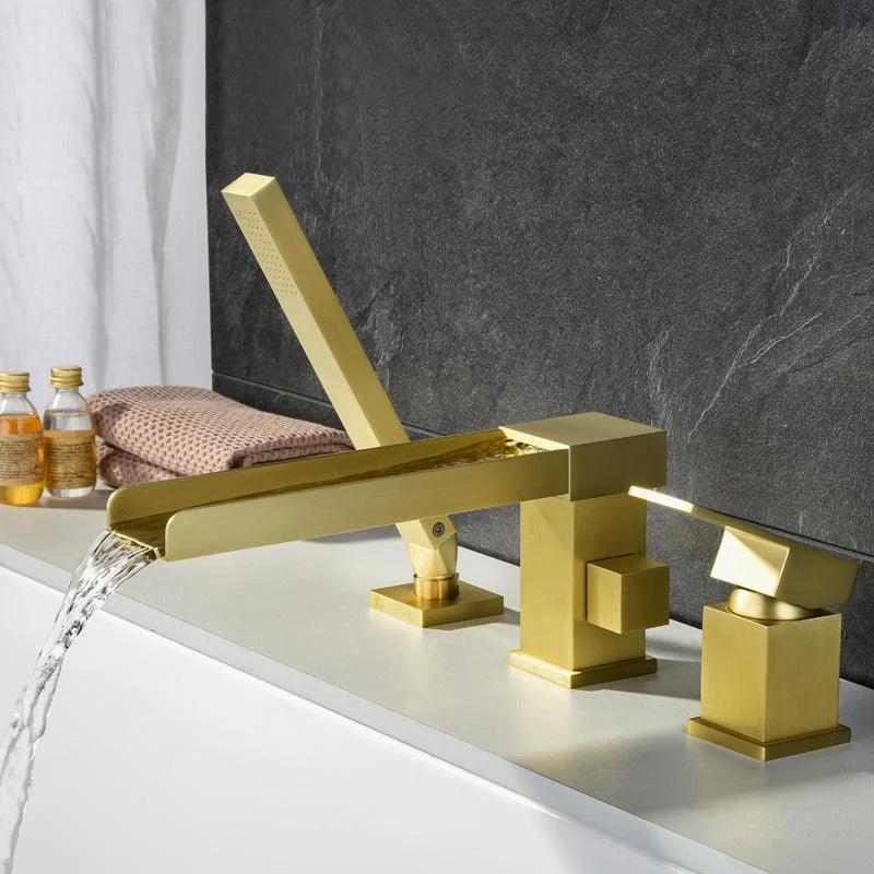 Deck Mounted Bathroom Tap Modern Style Copper Bathroom Tap -Bathlova