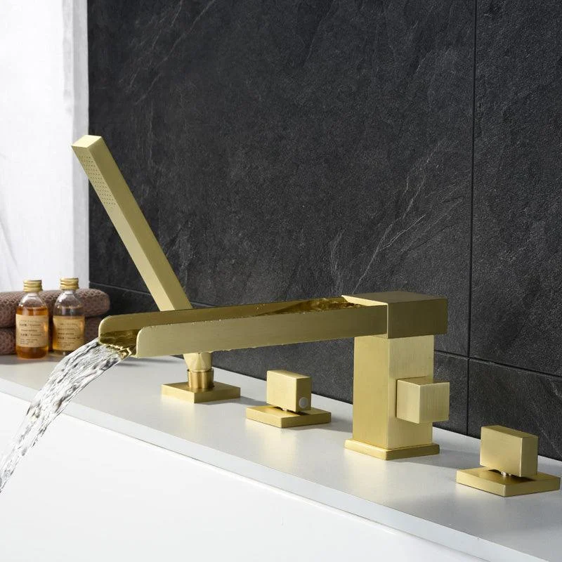 Deck Mounted Bathroom Tap Modern Style Copper Bathroom Tap -Bathlova