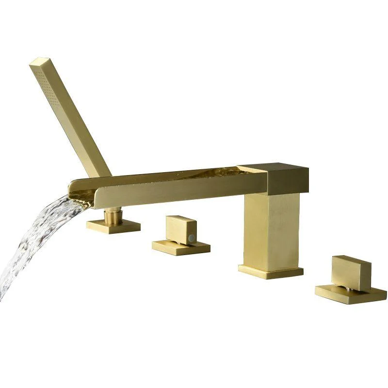 Deck Mounted Bathroom Tap Modern Style Copper Bathroom Tap -Bathlova