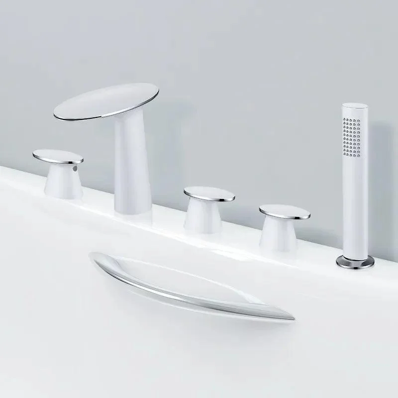 Deck Mounted Bathtub Tap with Handshower -Bathlova