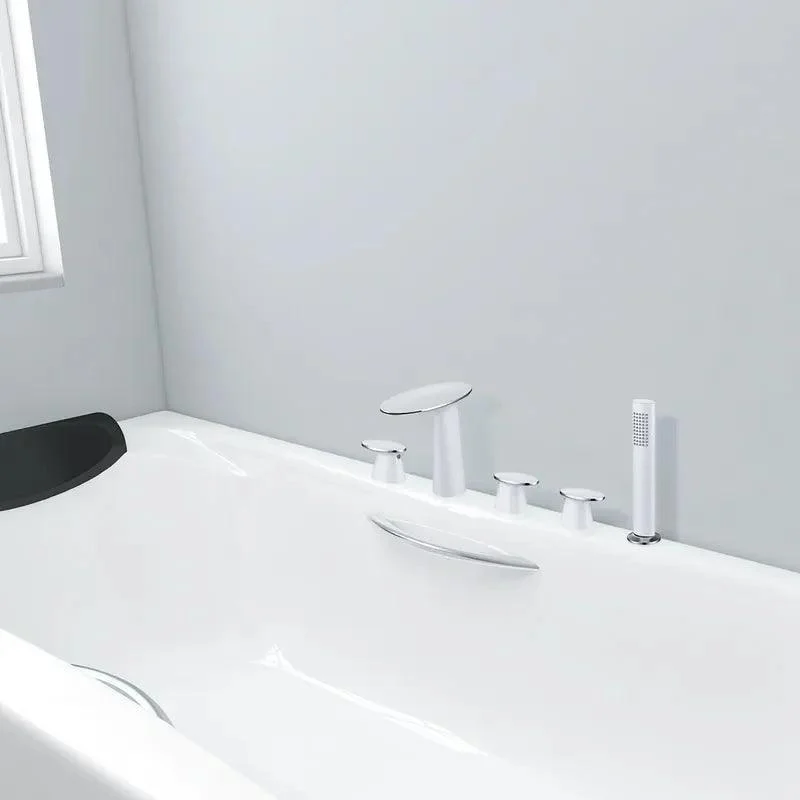 Deck Mounted Bathtub Tap with Handshower -Bathlova