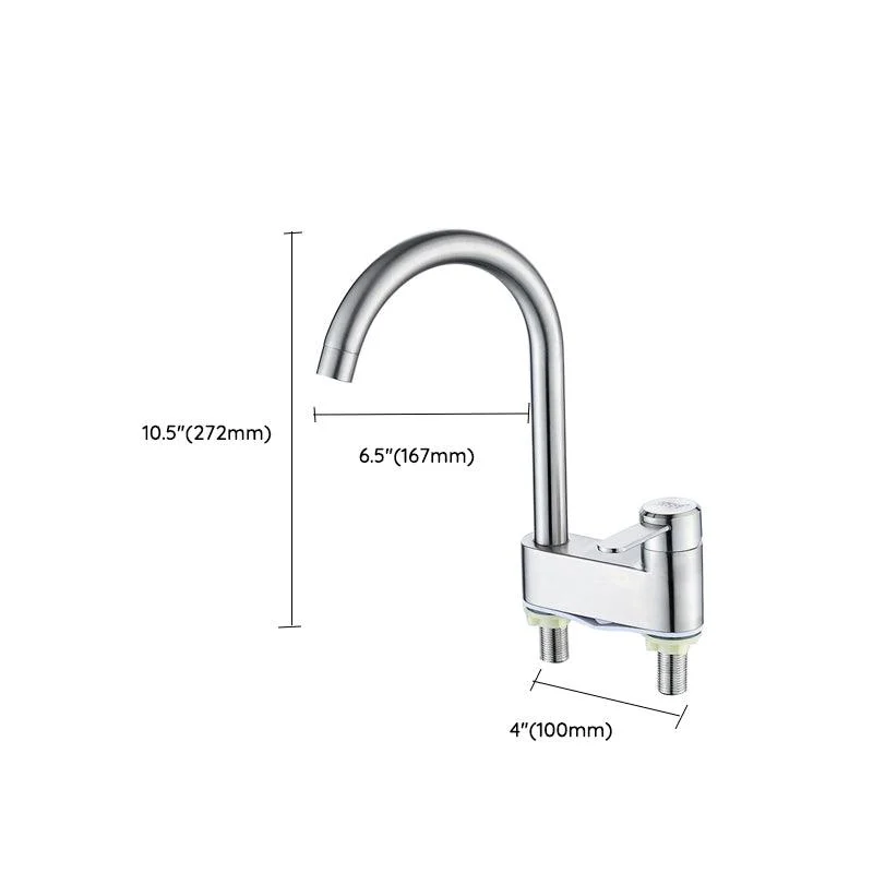 Deck Mounted Center Freestanding Tub Filler Single Handle Freestanding Tap -Bathlova