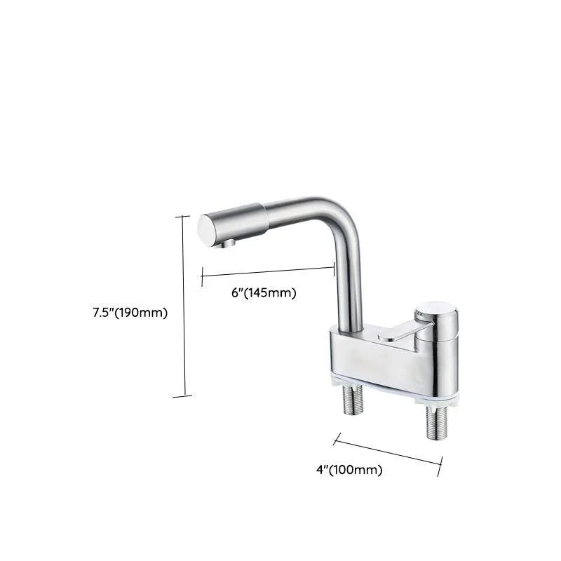 Deck Mounted Center Freestanding Tub Filler Single Handle Freestanding Tap -Bathlova