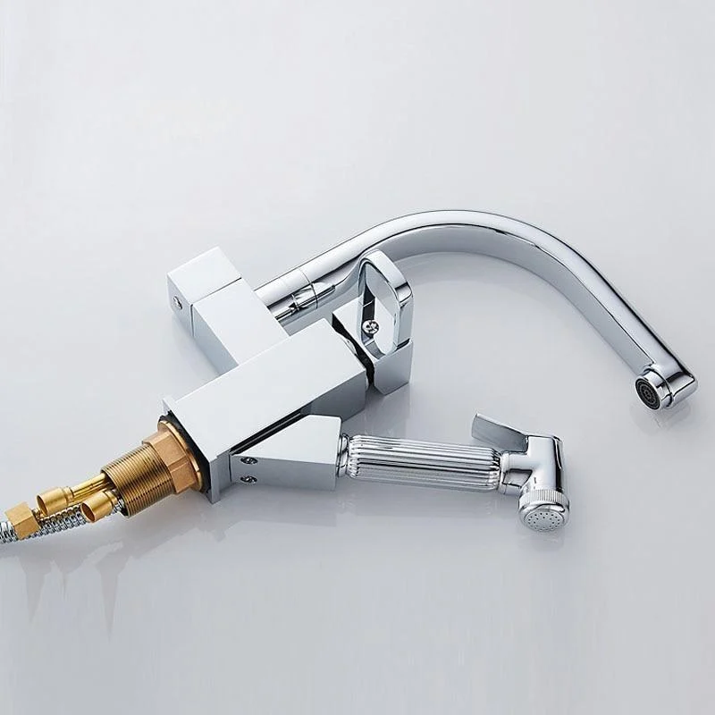 Deck Mounted Dual Spout Kitchen Tap -Bathlova