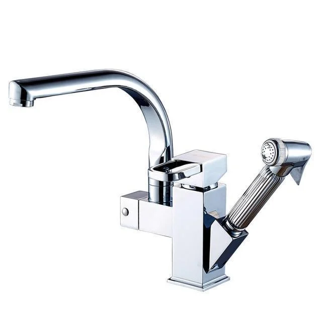 Deck Mounted Dual Spout Kitchen Tap -Bathlova