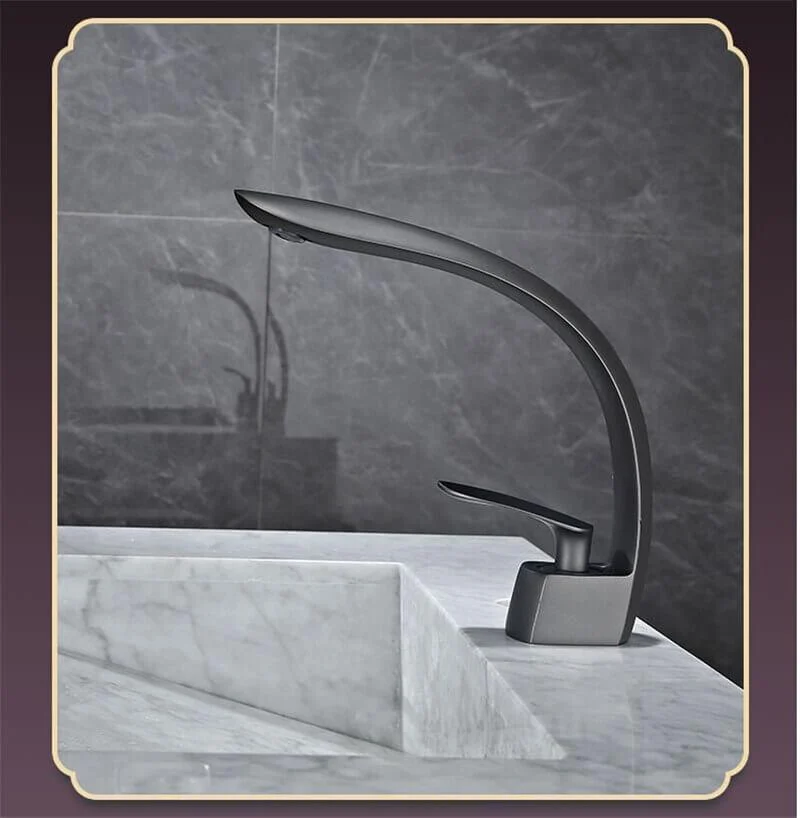 Deck Mounted High Arc Bathroom Tap -Bathlova