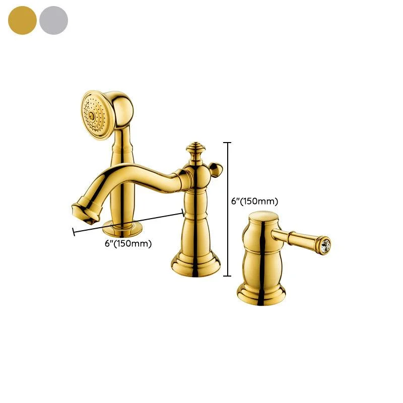 Deck Mounted Roman Tub Tap Bronze Low Arc Roman Tub Tap Set -Bathlova