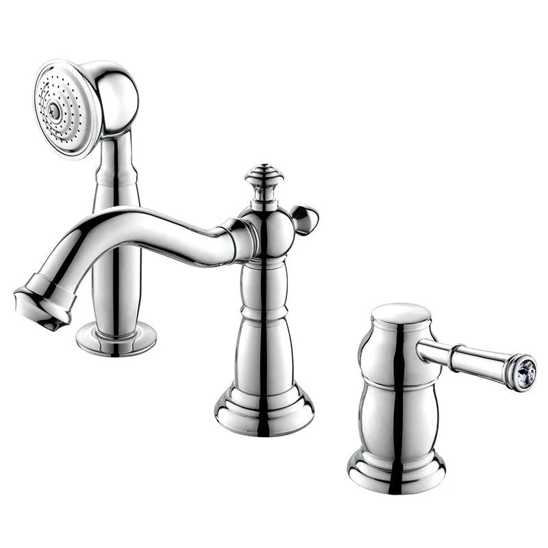 Deck Mounted Roman Tub Tap Bronze Low Arc Roman Tub Tap Set -Bathlova