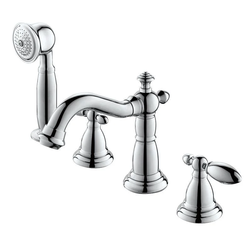 Deck Mounted Roman Tub Tap Bronze Low Arc Roman Tub Tap Set -Bathlova