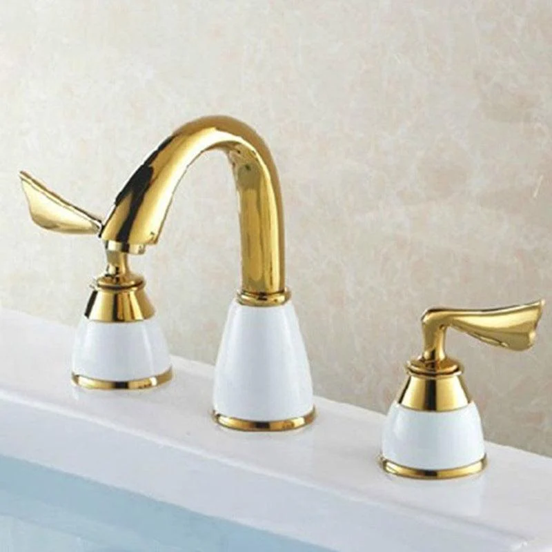 Deck Mounted Roman Tub Tap Low Arc Bronze Roman Tub Tap Set -Bathlova