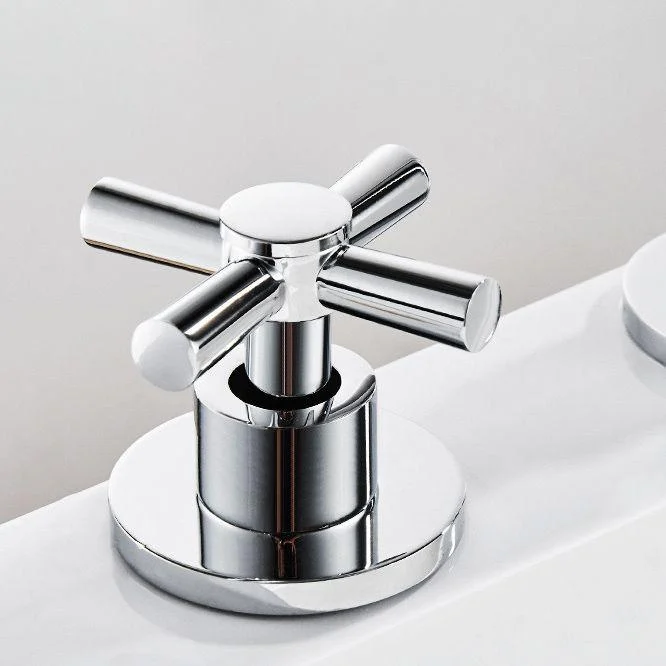 Deck Mounted Roman Tub Tap Low Arc Roman Tub Tap Set with Hand Shower -Bathlova