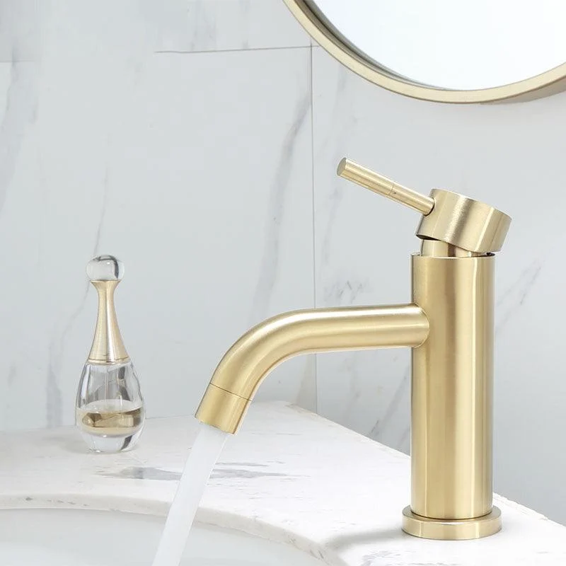 Deck Mounted Roman Tub Tap Low Arc Tub Tap Set in Gold -Bathlova