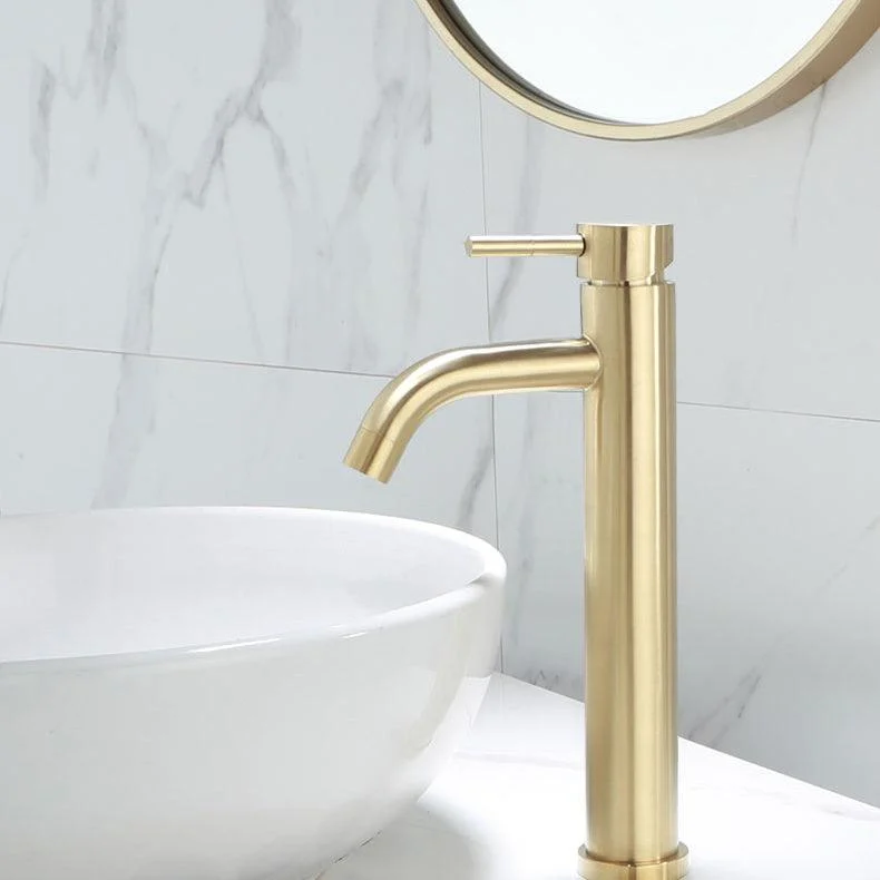 Deck Mounted Roman Tub Tap Low Arc Tub Tap Set in Gold -Bathlova