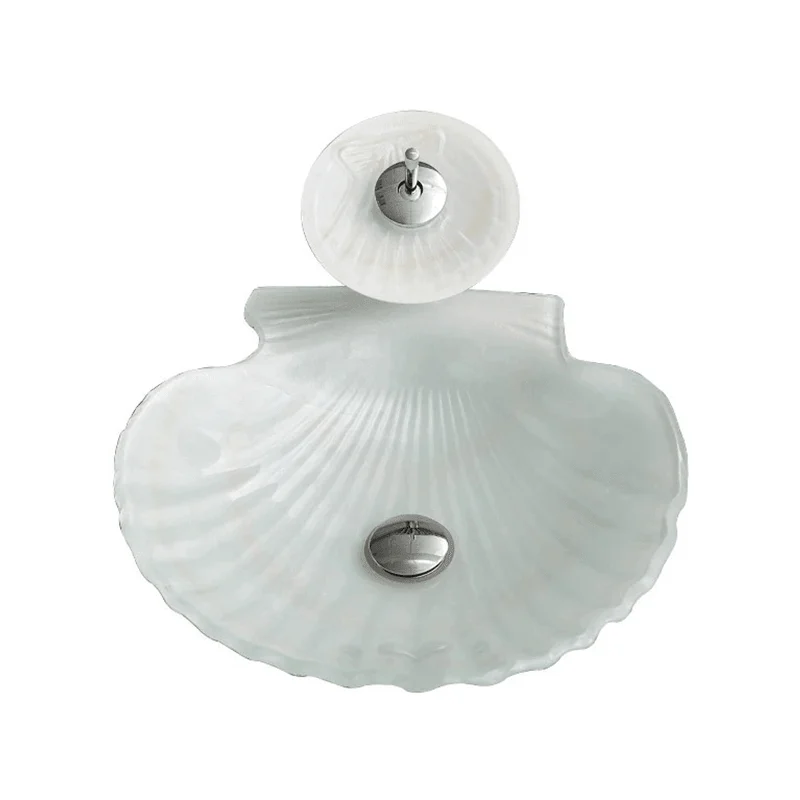 Decorative Shell-Shape Scallop Bathroom Sink -Bathlova