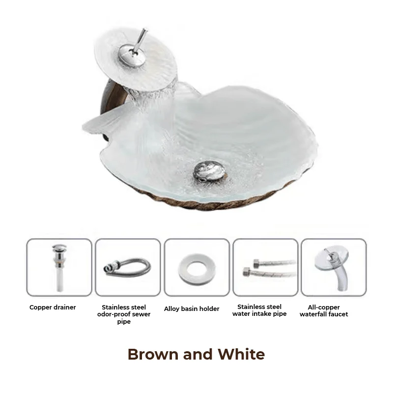 Decorative Shell-Shape Scallop Bathroom Sink -Bathlova