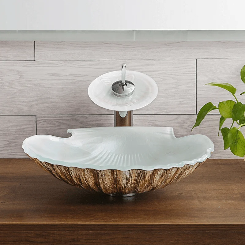 Decorative Shell-Shape Scallop Bathroom Sink -Bathlova