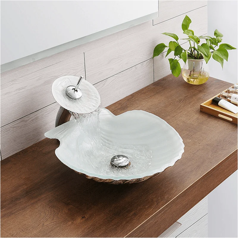 Decorative Shell-Shape Scallop Bathroom Sink -Bathlova