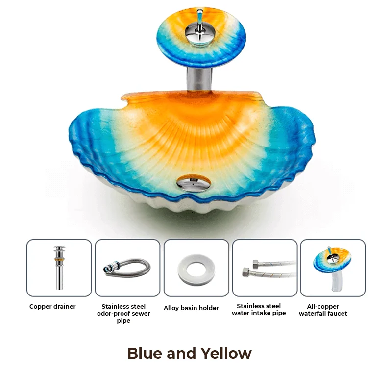 Decorative Shell-Shape Scallop Bathroom Sink -Bathlova