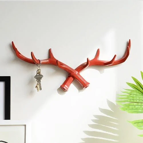 Deer Horn Nordic Hook Hanger Wall For Keys Holder Home Wall Hanger -Bathlova