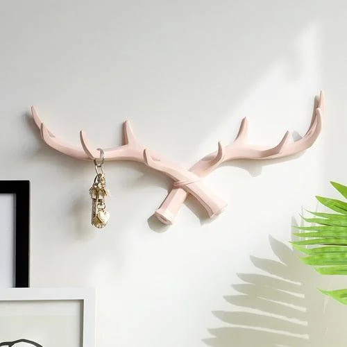 Deer Horn Nordic Hook Hanger Wall For Keys Holder Home Wall Hanger -Bathlova